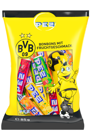 PEZ-Spender BVB Dortmund inkl. Bonbons Nachfüllungen, 85g