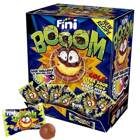 Fini Boom Cola Extra Sauer - BONBON avec Saurer Breamer Powder Ferming, 1 morceau