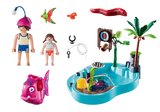 Playmobil 70610 - Piscina divertente con siringa d'acqua