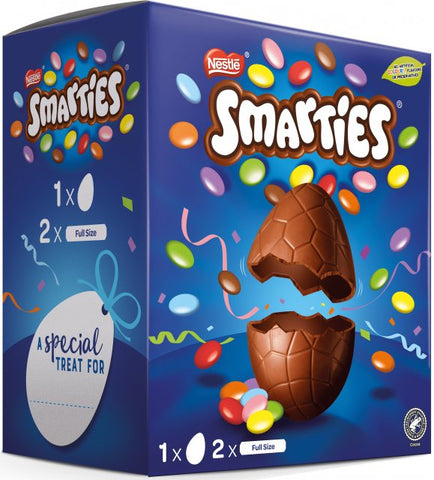 Smarties Bunny, Chocolate géant rempli de smarties colorées, 188g