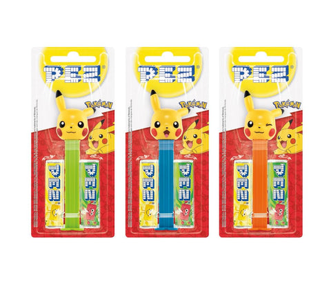 PEZ Spender Pokémon - Pikachu inkl. 2 x 8,5 g PEZ Nachfüllpack, Modell zufällig