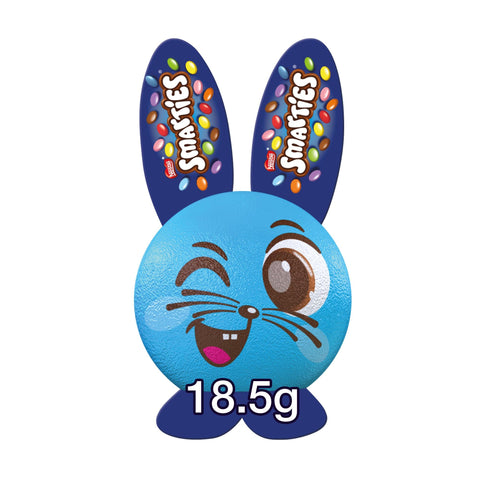 Smarties Bunny, small chocolate bun filled with colorful smarties, 18.5g