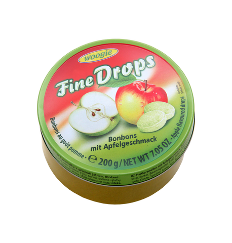 Woogie Fine Drops - Hart Caramelles Bunbons with apple taste, 200g