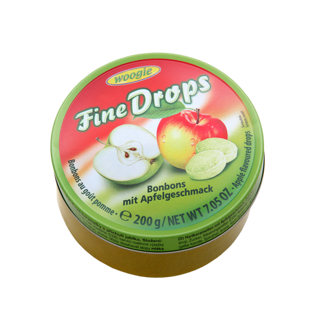 Woogie Fine Drops - Hart Caramelles Bunbons with Apple Taste, 200g