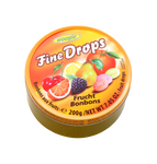 Woogie Fine Drops - Hartkaramellen Bonbons mit Fruchtgeschmack, 200g