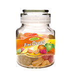 Woogie Fine Drops - hard caramella candy in a glass with a fruits mixture, 300g
