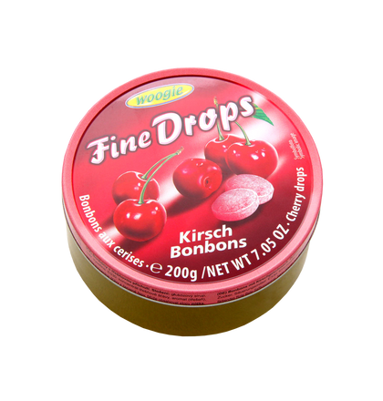 Woogie Fine Drops - Hart Caramelles Bunbons with cherry taste, 200g
