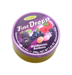 Woogie Fine Drops - Hartkaramellen Bonbons mit Waldbeerengeschmack, 200g