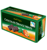 Chocolate Orange Mints - Zartbitter Täfelchen Orange/Minze, 200g MHD 11/24