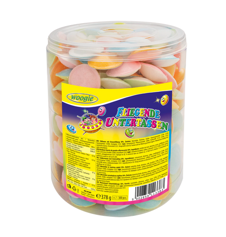 Woogie flying saucers with shower filling, 378g