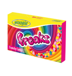 Woogie freaks sugar dragees, sweet and sour with various flavors, 150g