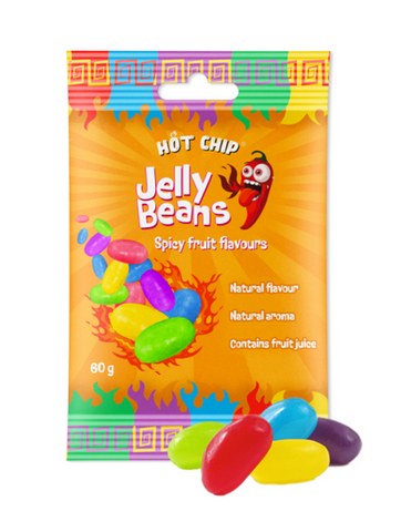 HOT-CHIP Scharfe JELLY BEANS - gusti speziati di frutta, 60g