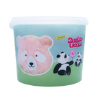 Woogie popping Cotton Candy - Panda Cotton Candy en seaux 3L avec goût de fraise, 140g