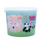 Woogie Popping Cotton Candy - Panda Zuckerwatte im 3l-Eimer mit Erdbeergeschmack, 140g