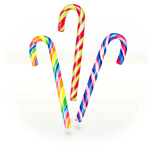 Zuckerstange Candy Cane von Johny Bee bunt, 12g