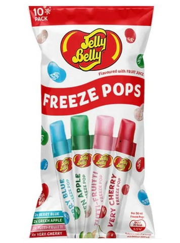Jelly Belly Freeze Pops Wassereis Tüten Fruchtmix, 10x50ml MHD 11/24