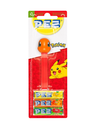 PEZ Spender Pokemon Glumanda, inkl 3x PEZ Bonbons, 3x8.5g