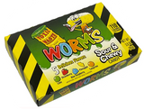 Toxic waste theatre box Worms - acidic fruit rubber worms, 85g
