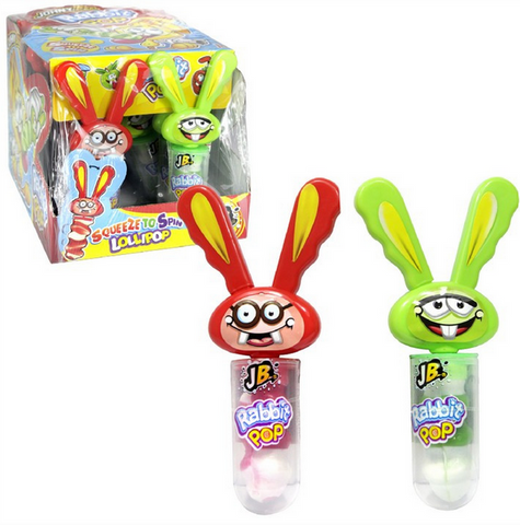 Johny Bee Rabbit Pop, Fun Rabbit Lollie avec des oreilles vacillantes, 23G