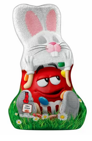 Bunnies de Pâques au chocolat de M&M avec M&M remplissant Pâques creux, 100g