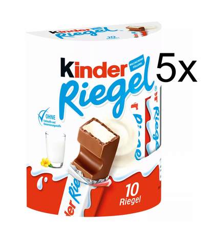Kinder Riegel Schokoriegel im Vorteilspack, 5x10 Riegel - 50 Riegel
