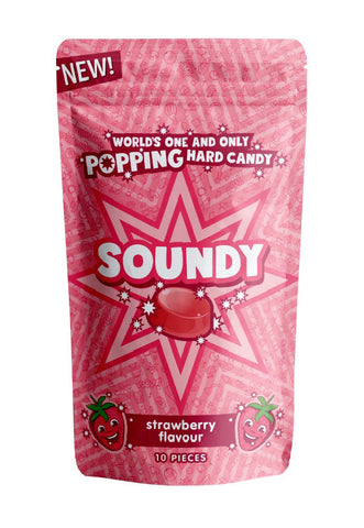 Soundy acid crackling candy with strawberry taste-Strawberry, 30g