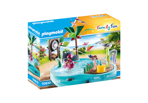 Playmobil 70610 - Piscina divertente con siringa d'acqua