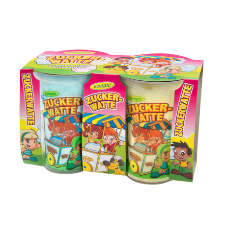 Woogie Popping Cotton Candy - cotton candy with different flavors, double pack 2x20g