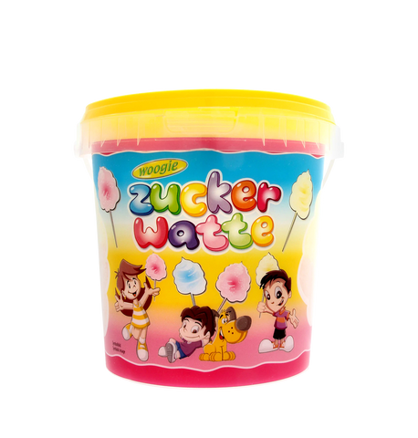 Woogie Popping Cotton Candy - colorful cotton candy in the bucket, 50g