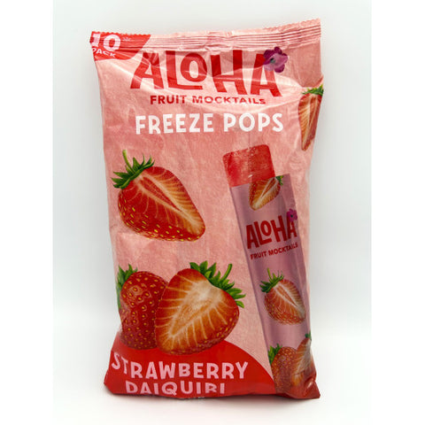 Aloha water ice bags Freeze Pops Strawberry Daiquiri, 10x50ml
