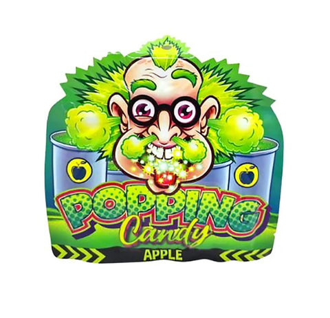 Dott. Sour Popping Candy Apple - polvere scoppiettante in polvere effervescente acida al gusto di mela, 15 g