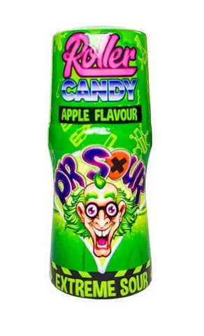 Dr. Sour Roller Candy - sucette extra aigre au goût de pomme, 40ml