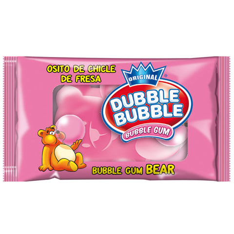 Dubble bubble gum bears chewing gum strawberry taste, individually