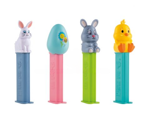 Pez Spender - Limited Easter, various characters, including 2x Pez candies, 2x 8.5g