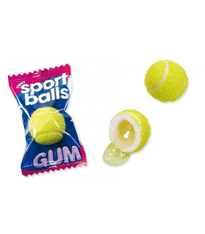 Fini Tennis Balls Bubble Gum - sour chewing gum with a liquid core, 5g