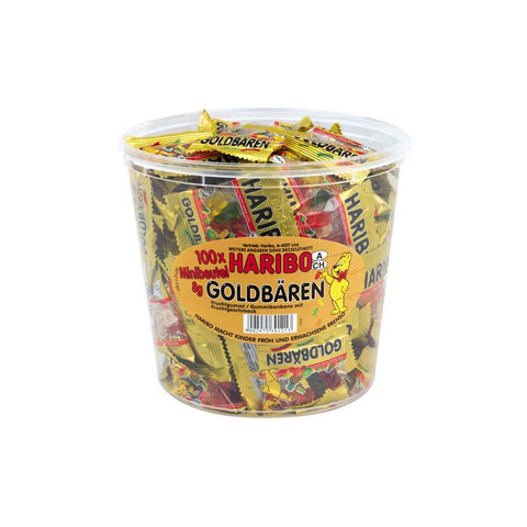 Mini di gomma da frutta per oro d'oro Haribo, 100x10g