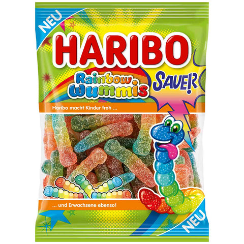 Haribo Wummis Rainbow sour - gomme aux fruits sucrée et aigre, 160g