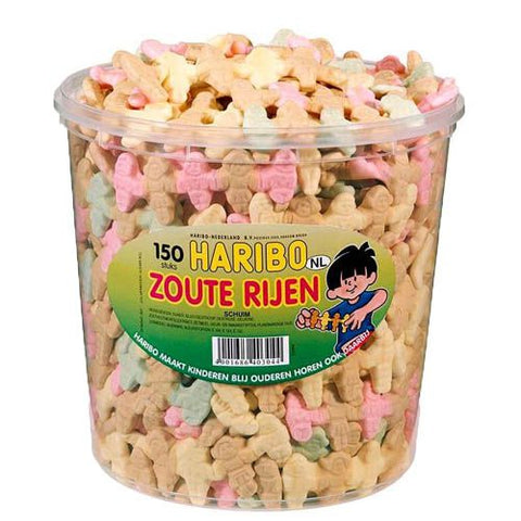 Haribo Rangées salées de réglisse, 150 pièces