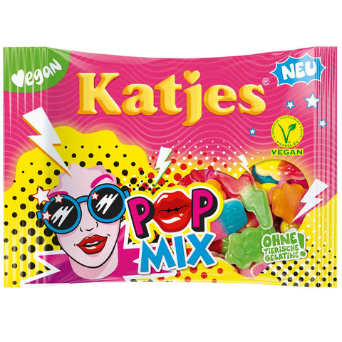 Katjes Pop Mix - Kaubonbons avec de la gomme de fruit végétalien, 175g