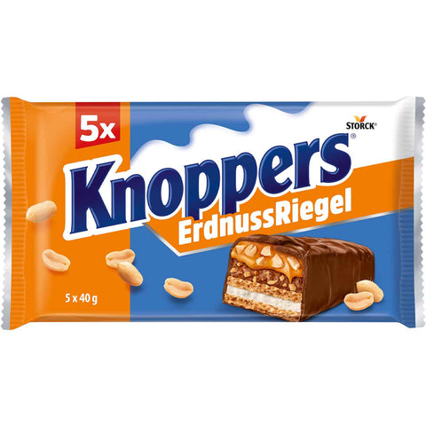 Knoppers Erdnuss Riegel, 5 Stück