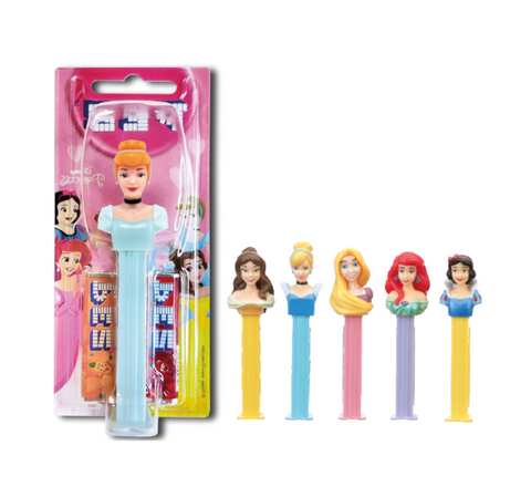 Distributeur PEZ Disney Princess divers personnages, dont 2x bonbons PEZ, 2x 8,5g