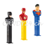 Pez dispenser - DC Heroes Batman, Flash, Superman, various characters, including 2x PEZ candies, 2x 8.5g