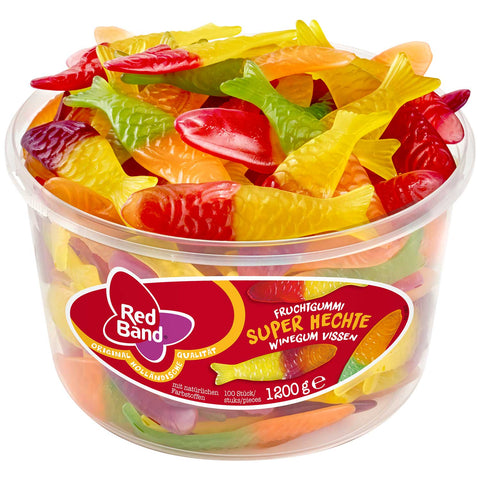 Red Band Fruchtgummi Super Hechte, 100 Stück - 1200g