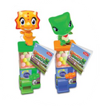 Sweet Dinos Vending Gumball Machine - mini chewing gum machine with chewing gum and function, 15g