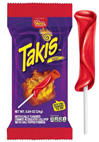 Takis Fuego - original mexikanischer, scharfer Lollipop, 24g