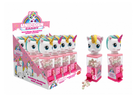 Kaugummiautomat Mini Einhorn Gumball Machine - mit Kaugummis und Funktion, 15g