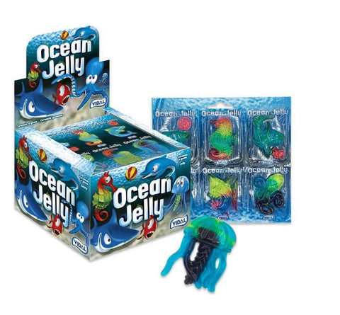 Vidal Ocean Jelly - süsse fruchtige Fruchtgummi Meeresbewohner, 6x11g