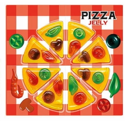 Vidal Pizza Jelly - morceaux de pizza à la gomme aux fruits et aux fruits sucrés, 66g
