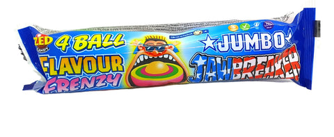 ZED Jawbreaker Jumbo USA - 4 bonbons fruités XL fourrés au chewing-gum, 65,8g