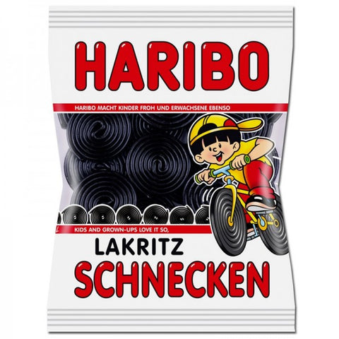 Haribo Lakritz Schnecken - leckere Lakritz Schnüre, der Klassiker, 175g